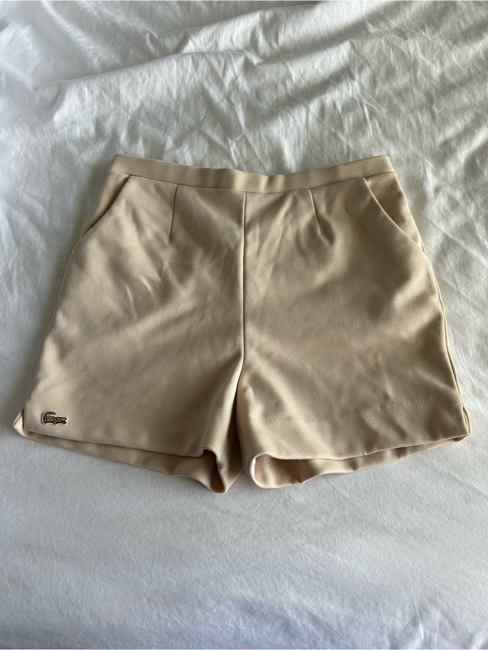 Lacoste Vintage Haymaker Cream Colored Shorts 50s/60s - Picture 3 of 13